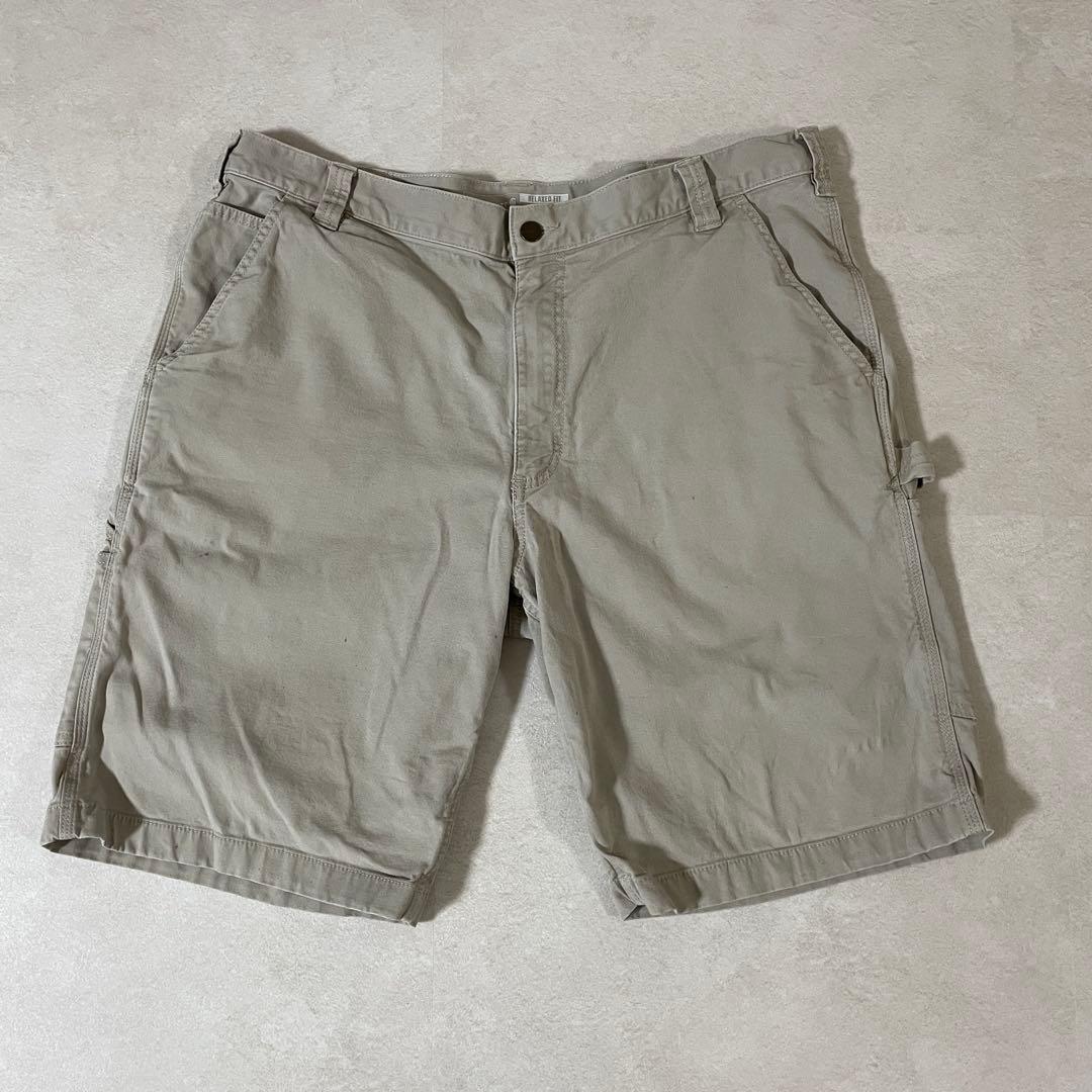 古着 carhartt ハーフパンツ サイズ40 ベージュ