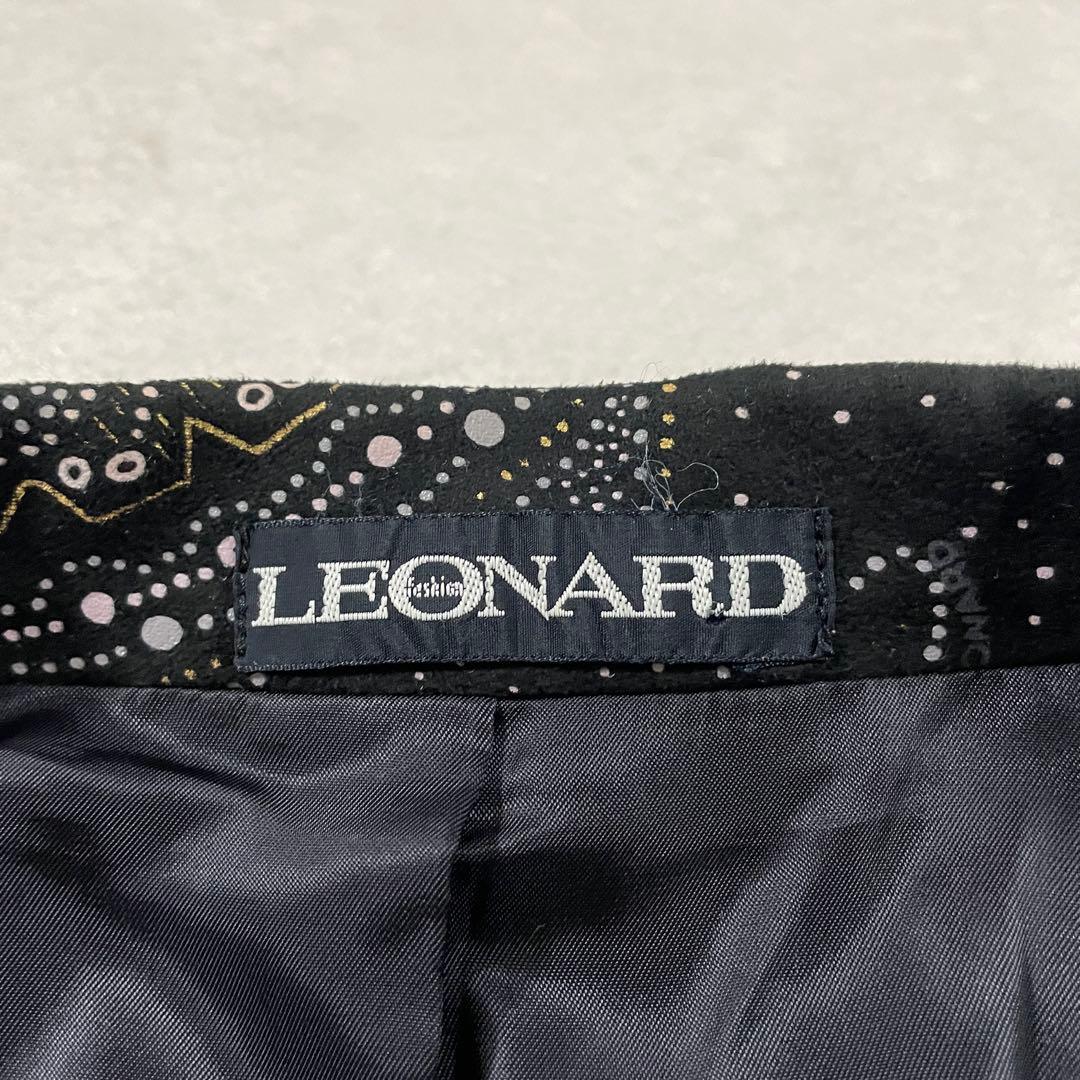【美品】LEONARD テーラードジャケット サイズ9AB2 ブラック