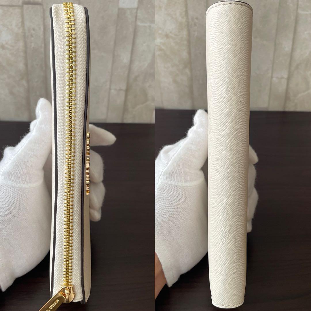 訳あり新品 MICHAEL KORS 長財布 ライトクリーム