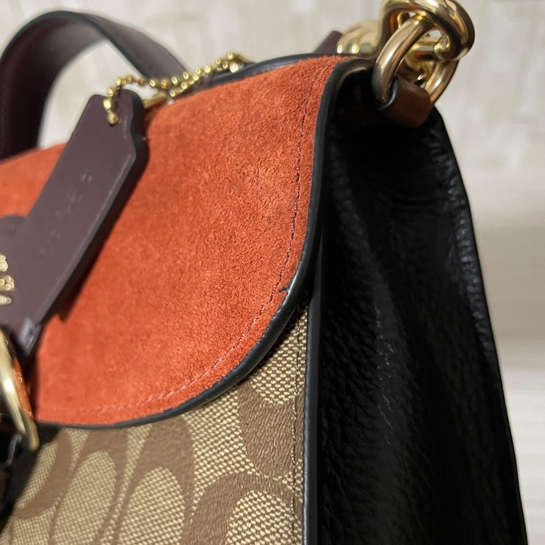 訳あり新品 COACH ハンドバッグ 2way シグネチャー柄