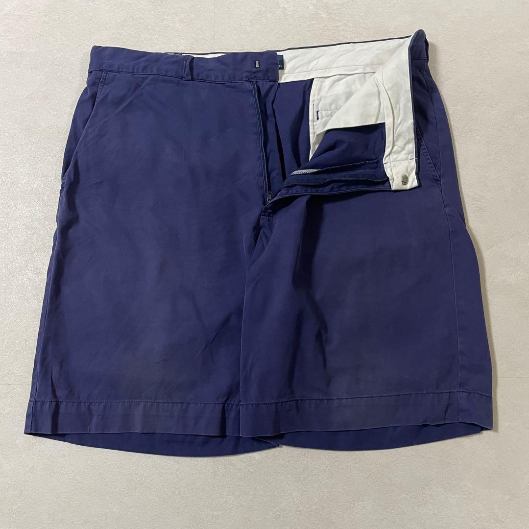 90s POLO RALPH LAUREN ハーフパンツ 36 ネイビー