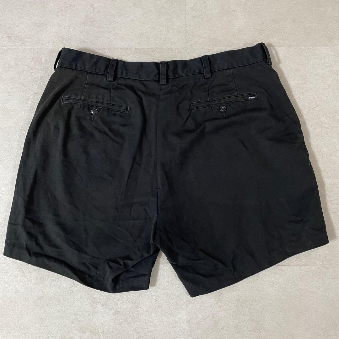 90s POLO RALPH LAUREN ハーフパンツ サイズ38 ブラック