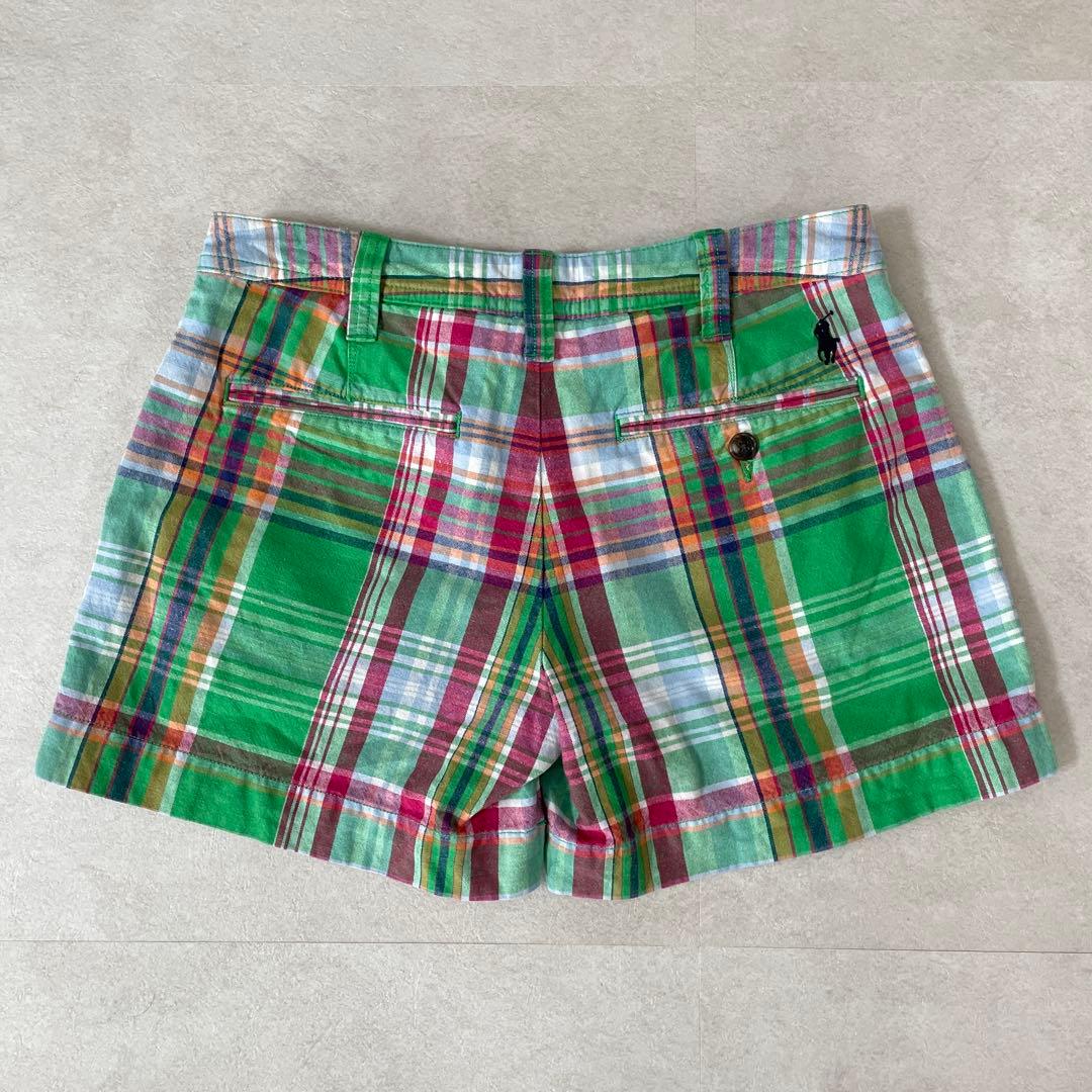 【美品】POLO RALPH LAUREN ハーフパンツ サイズ0 チェック柄
