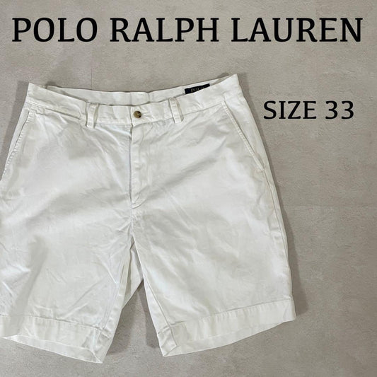 古着 POLO RALPH LAUREN ハーフパンツ サイズ33 ホワイト