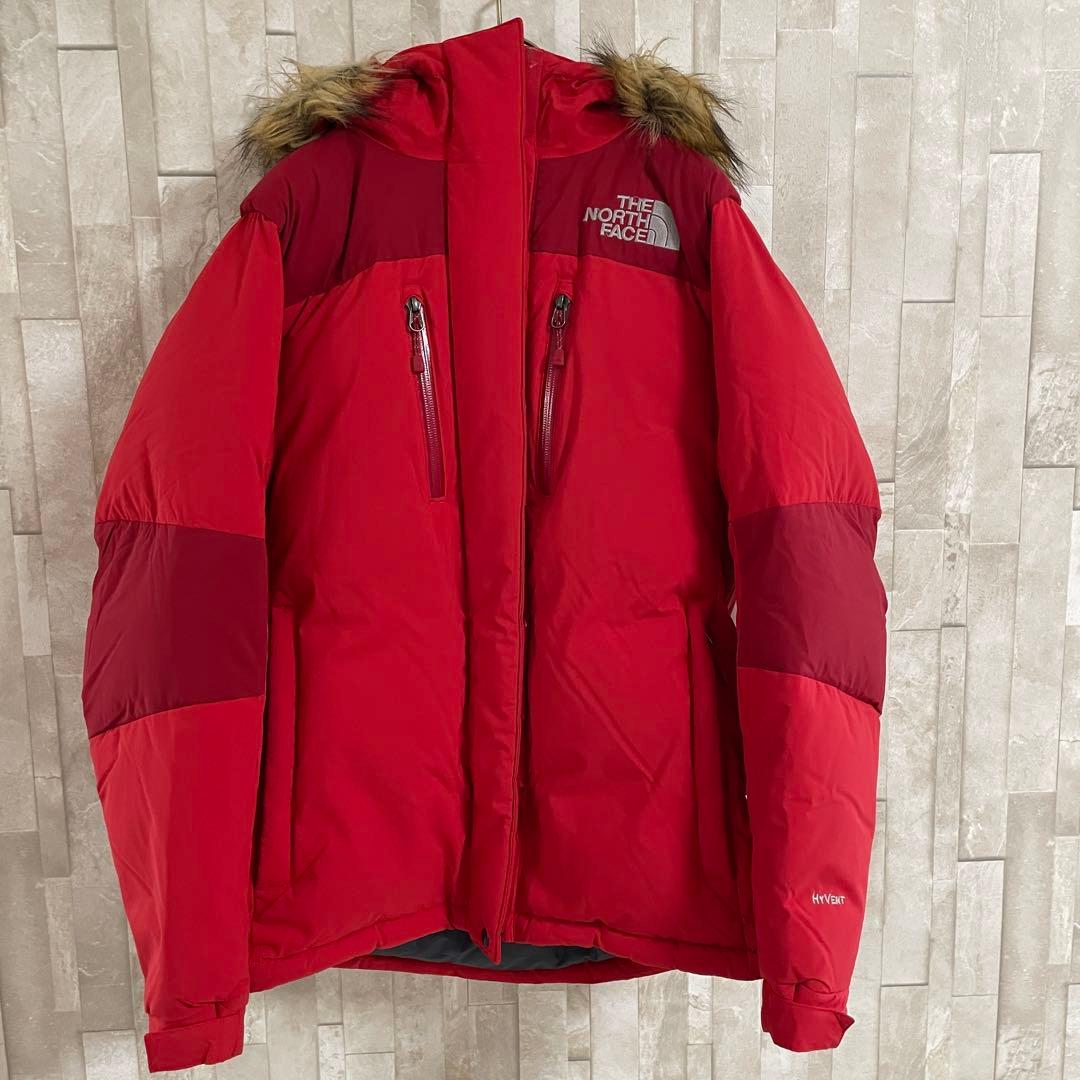 【美品】ザノースフェイス プリズムダウンジャケット HYVENT 赤色 L