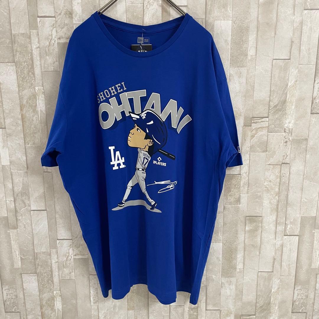 【新品未使用タグ付】NEW ERA 大谷翔平 バッター Tシャツ XL ブルー