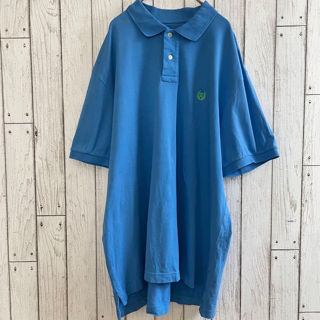 【USA古着】 CHAPS 半袖ポロシャツ XLサイズ ブルー