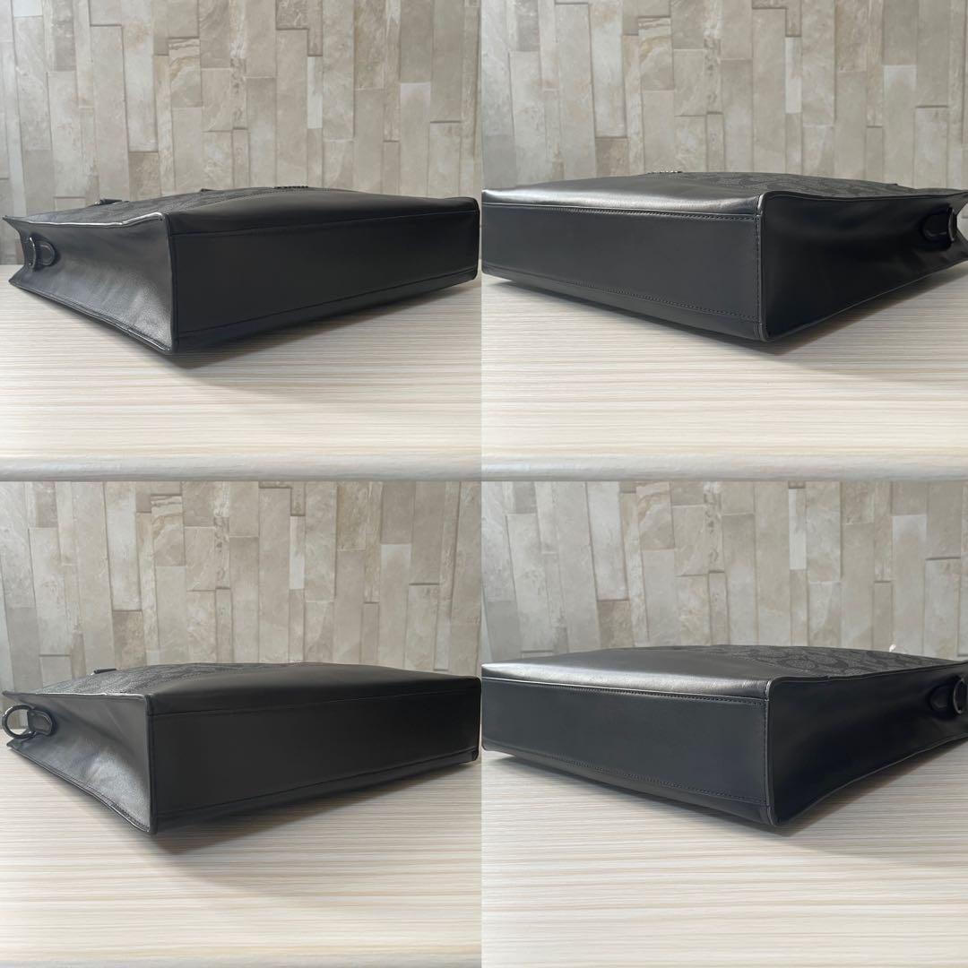 訳あり新品 COACH トートバッグ 2way シグネチャー 黒