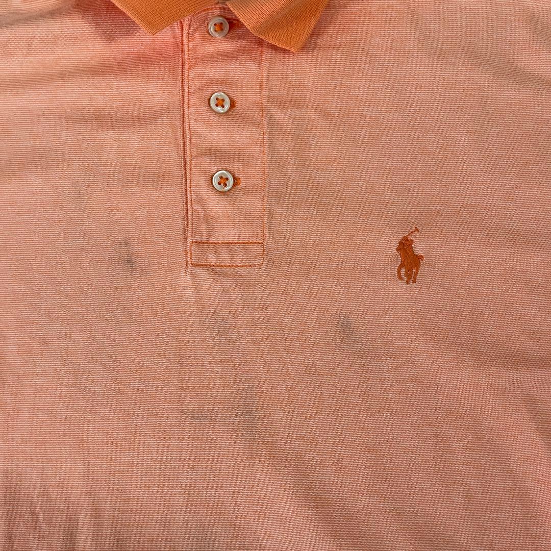 90s POLO RALPH LAUREN 半袖ポロシャツ XS オレンジ
