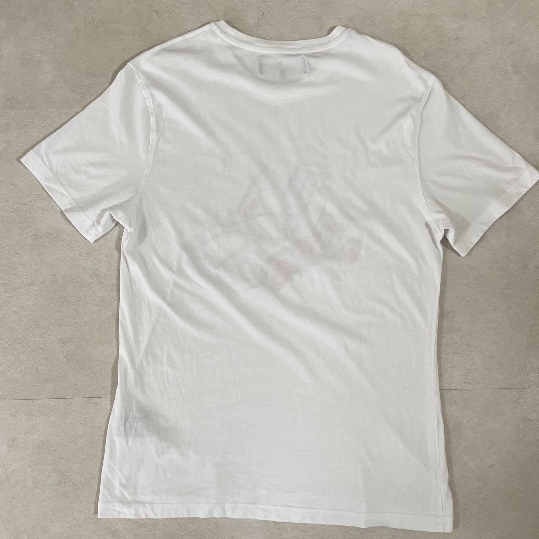 【美品】HYDROGEN ビック刺繍 車イラスト 半袖Tシャツ L ホワイト