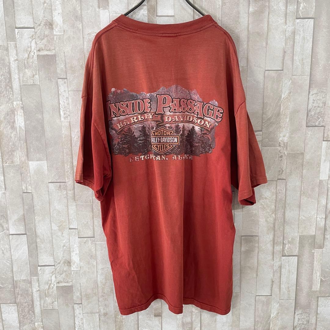 古着 HARLEY-DAVIDSON 半袖Tシャツ サイズXL レッド系