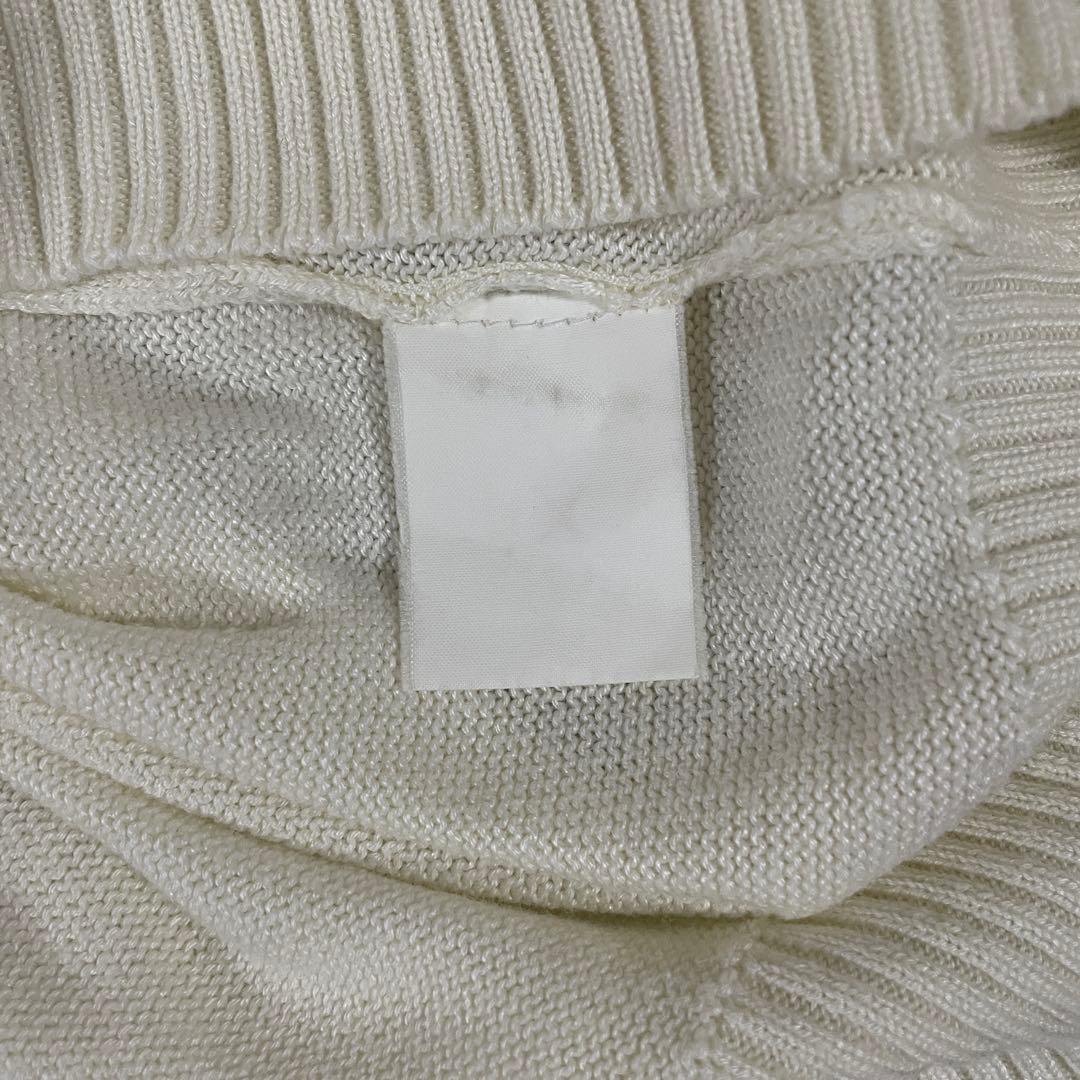 【美品】Yves Saint Laurent オールド半袖ニット ホワイト