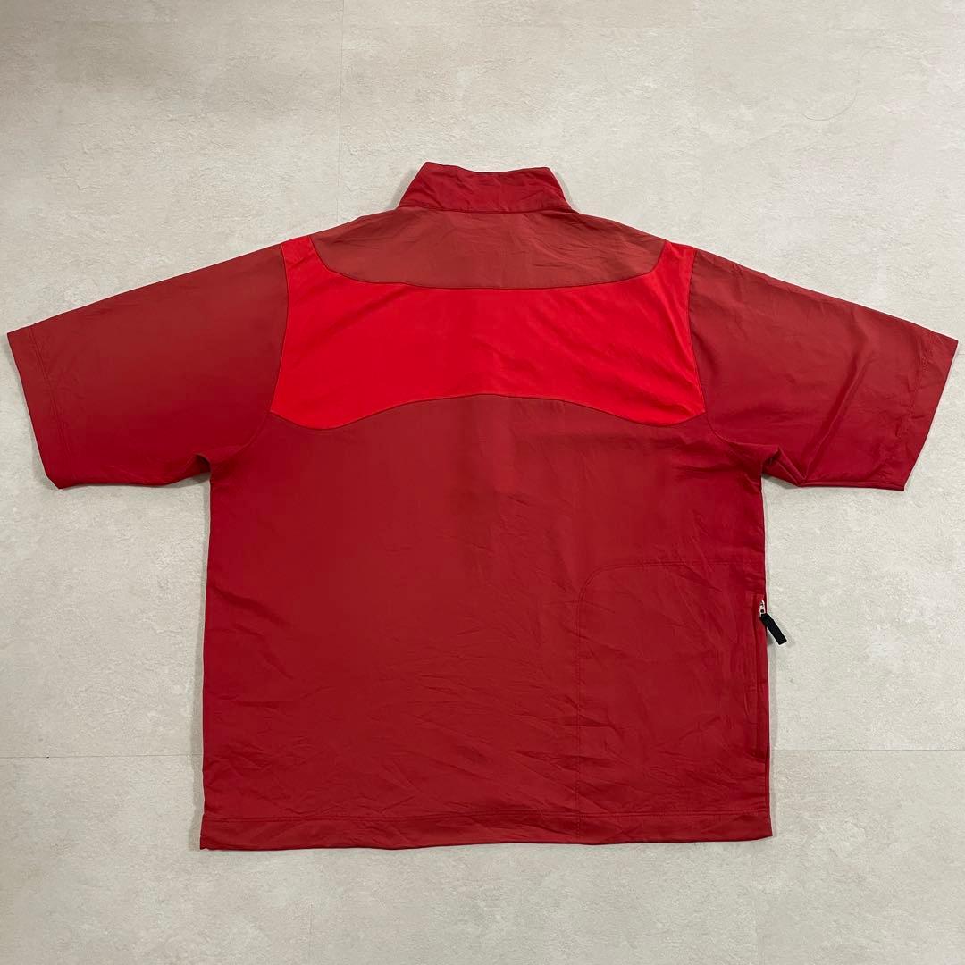 古着 NIKE NIKE GOLF 半袖ハーフジップゴルフウェア L レッド