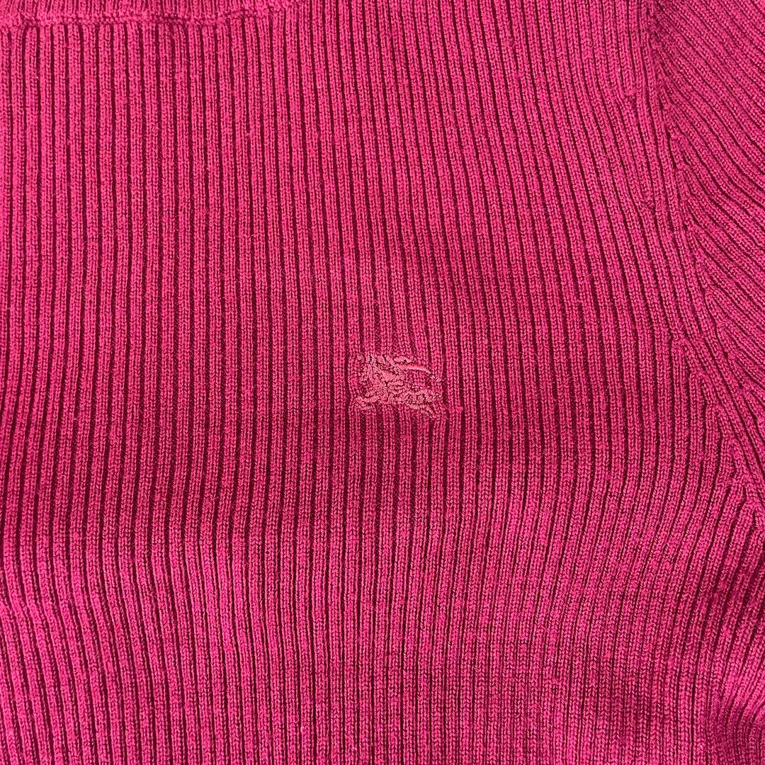 【美品】バーバリーロンドン ブルーレーベル 長袖タートルネック ロゴ刺繍 38