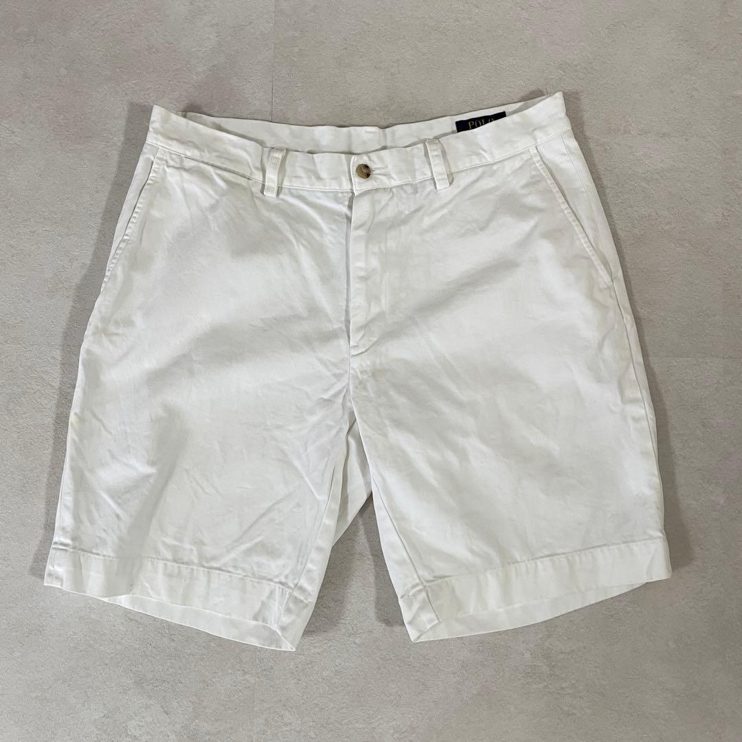 古着 POLO RALPH LAUREN ハーフパンツ サイズ33 ホワイト