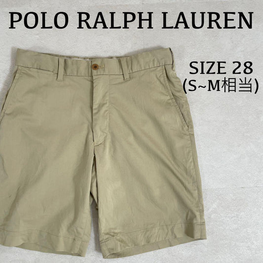 古着 POLO RALPH LAUREN ハーフパンツ サイズ28 ベージュ