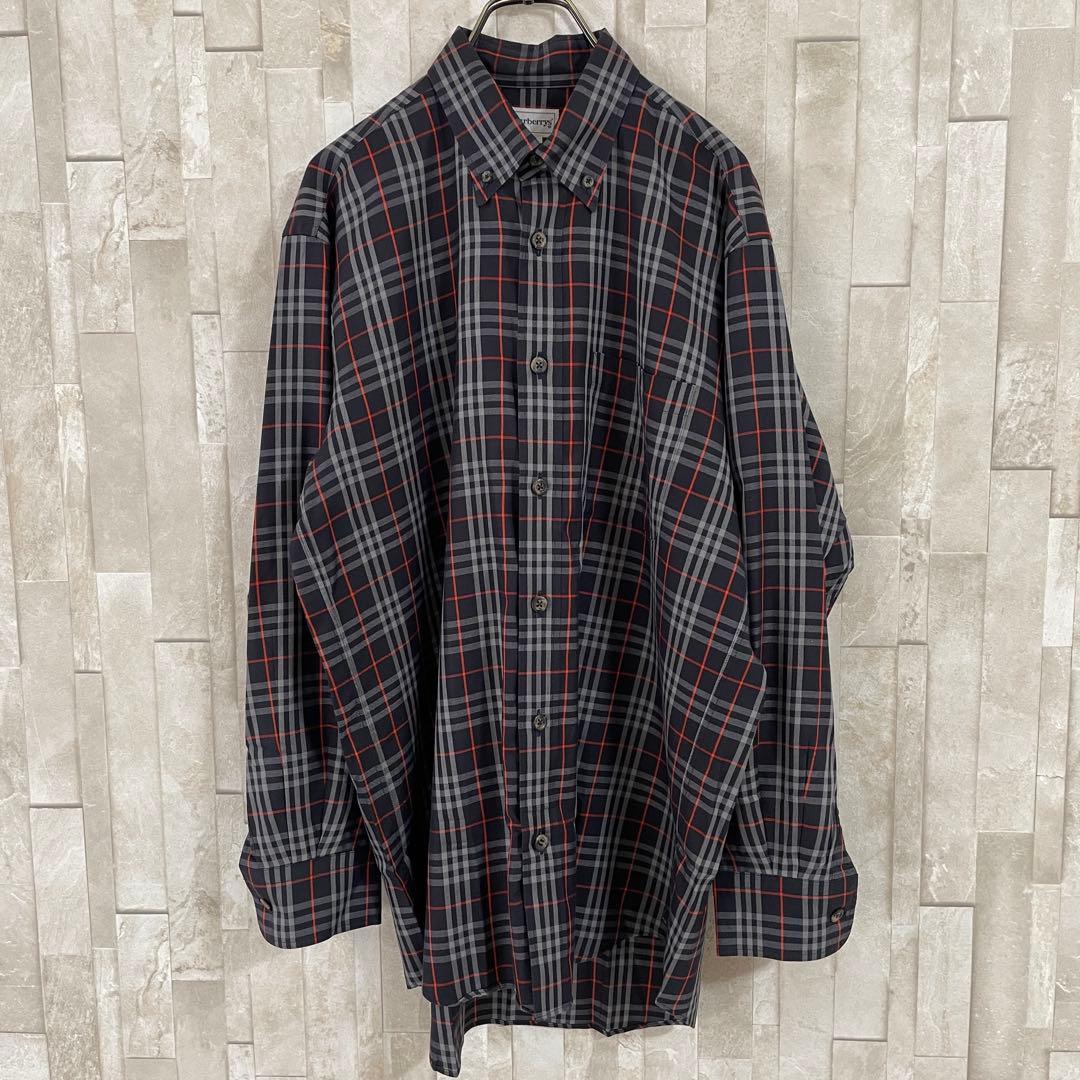 【美品】90s BURBERRYS 長袖シャツ バーバリーチェック サイズMA