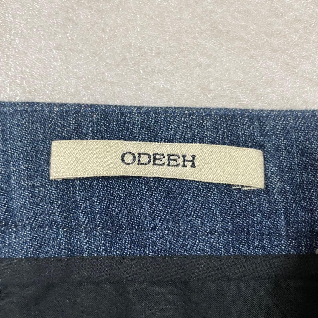 【希少美品】ODEEH テーパードパンツ デニ厶 サイズ36 ネイビー