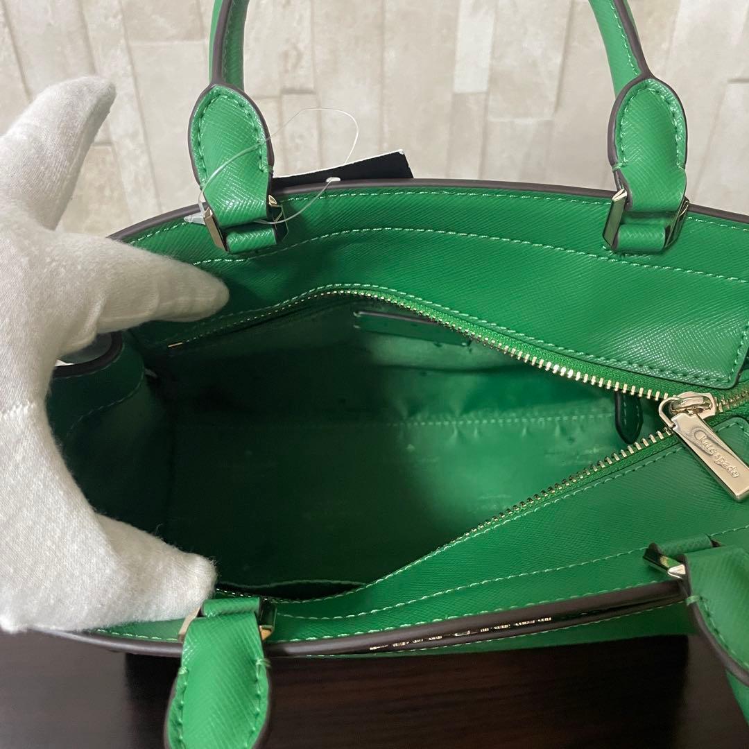 訳あり新品 kate spade ハンドバッグ 2way グリーン