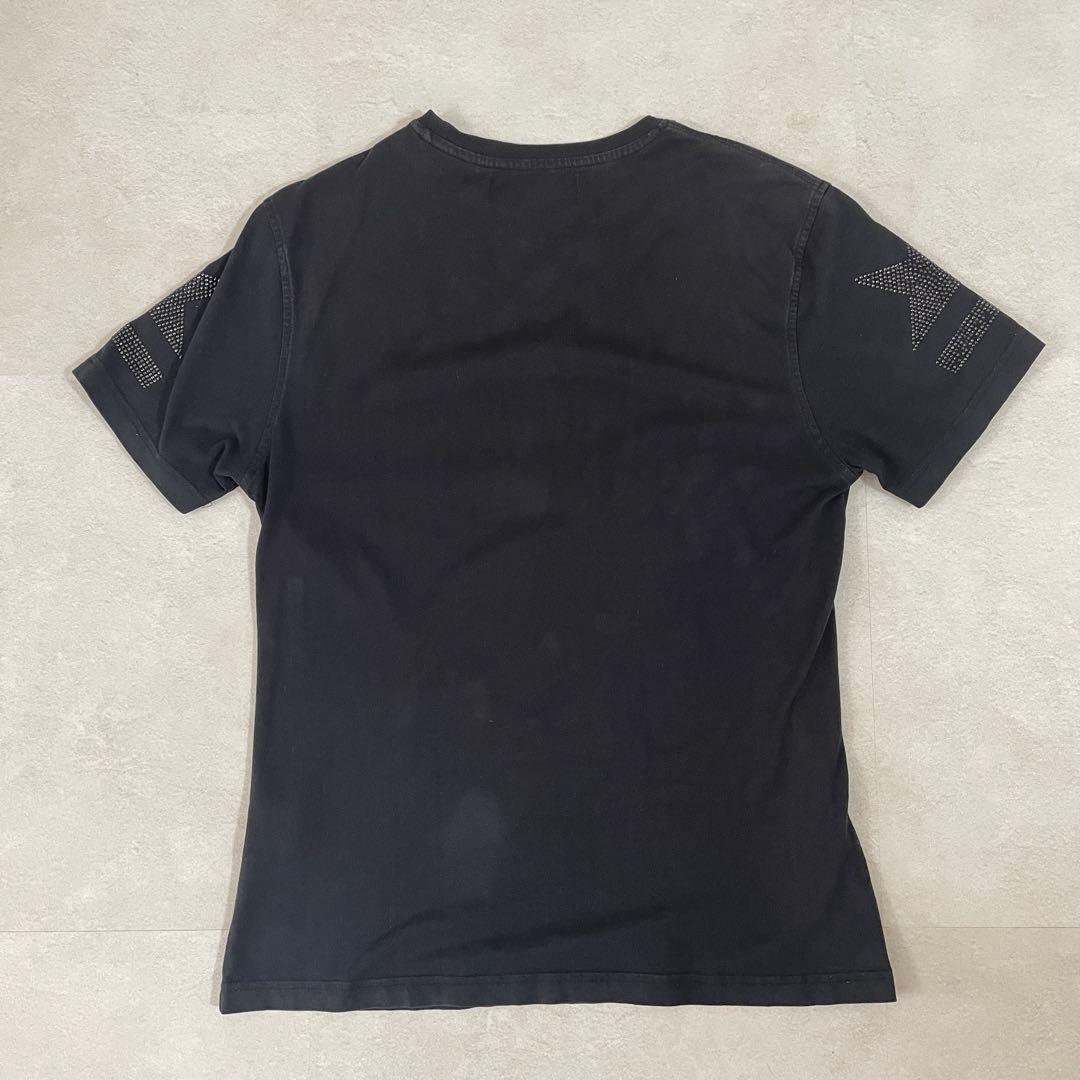 古着 HYDROGEN 半袖Tシャツ スパンコール サイズL ブラック