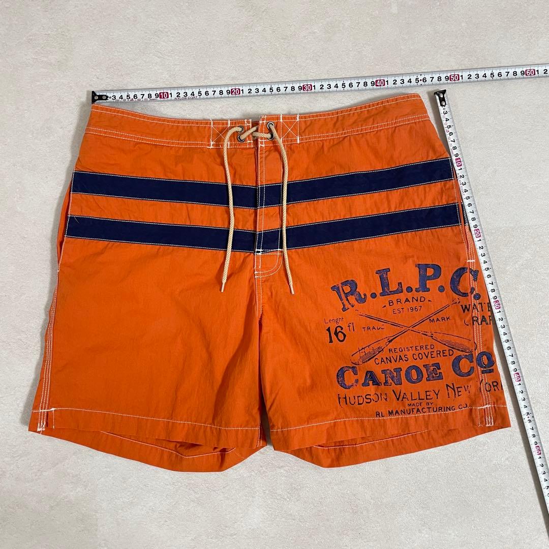 90s POLO RALPH LAUREN スイムショーツ XL オレンジ