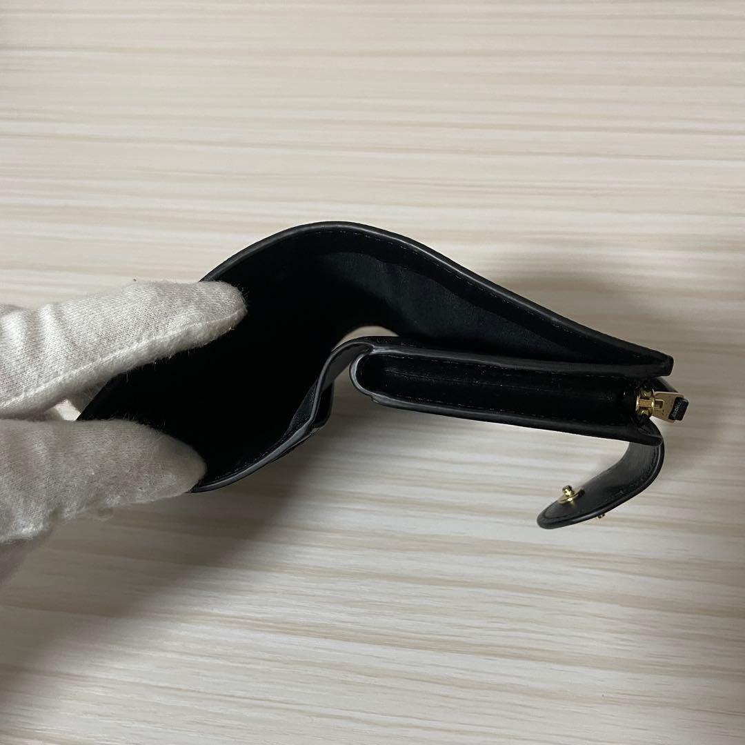 訳あり新品 COACH 二つ折り財布 シグネチャー柄 茶×黒
