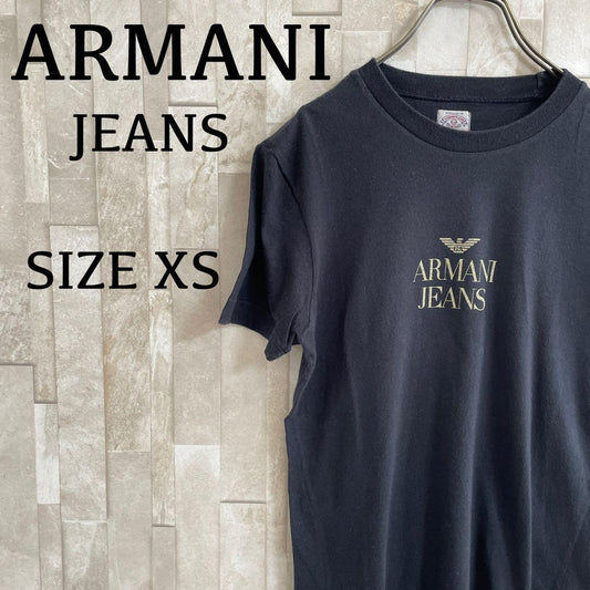 古着 ARMANI JEANS Tシャツ サイズXS ブラック