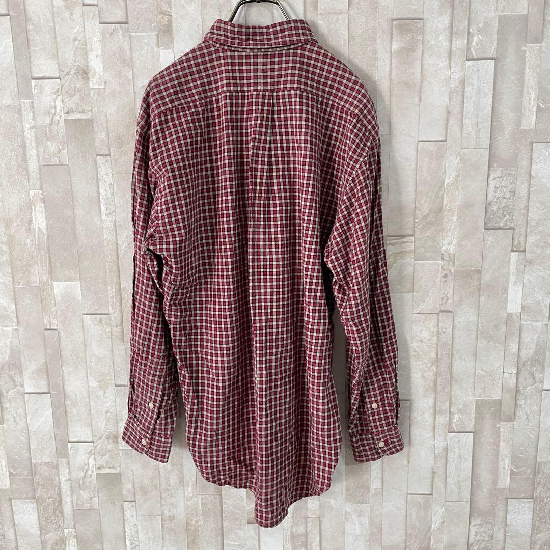 【美品】90s POLO RALPH LAUREN 長袖シャツ S チェック柄
