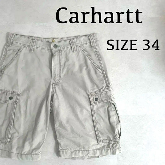 古着 carhartt ハーフパンツ サイズ34 ホワイト