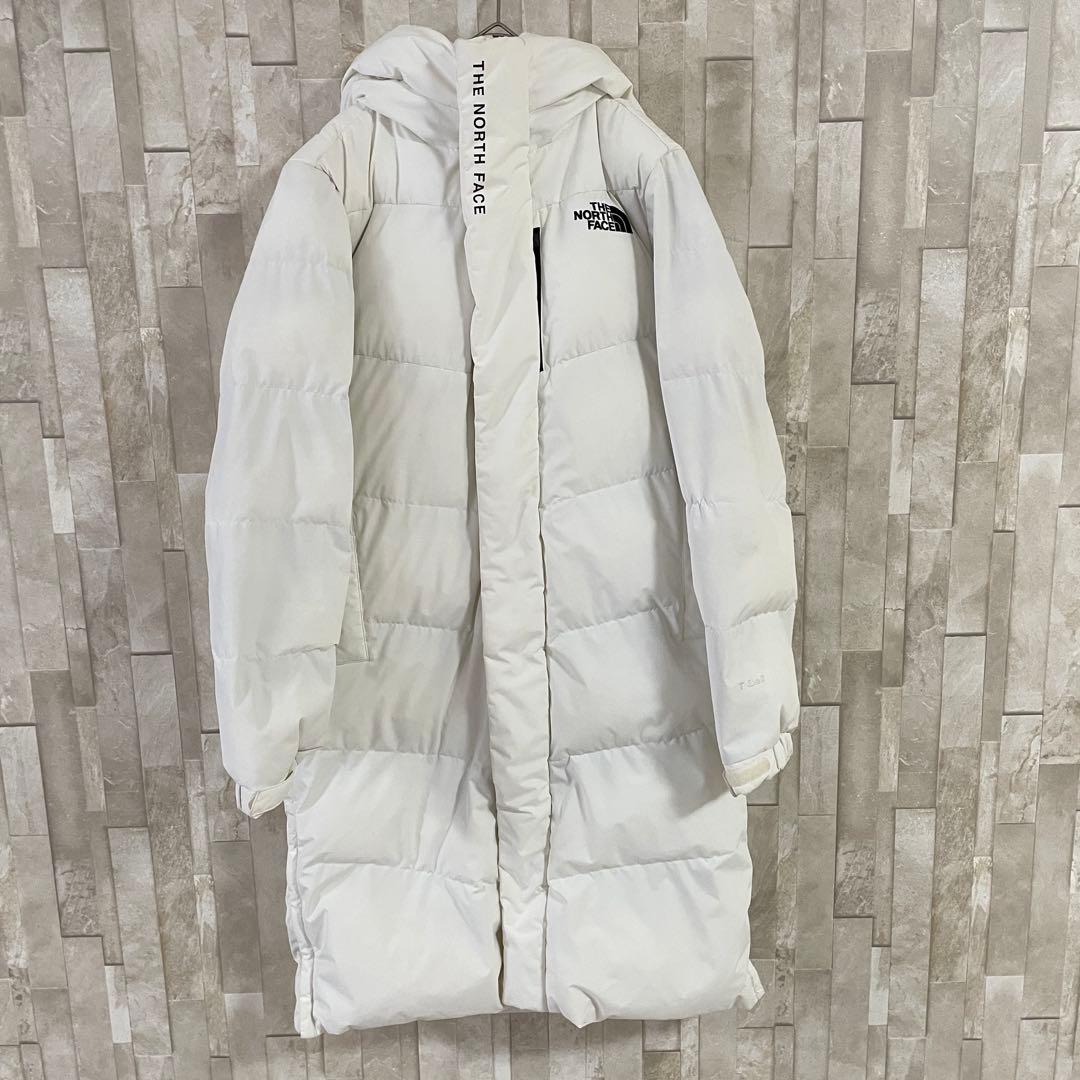 古着 THE NORTH FACE ロングダウンジャケット T-Ball 白色