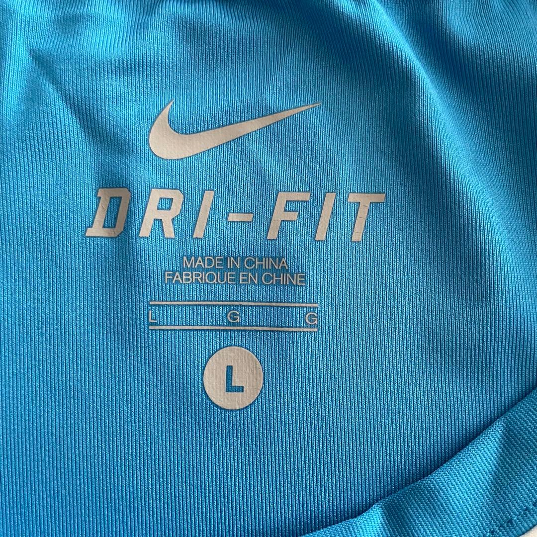 【希少2010年モデル 新品未使用タグ付】NIKE 青白ストライプ Tシャツ L