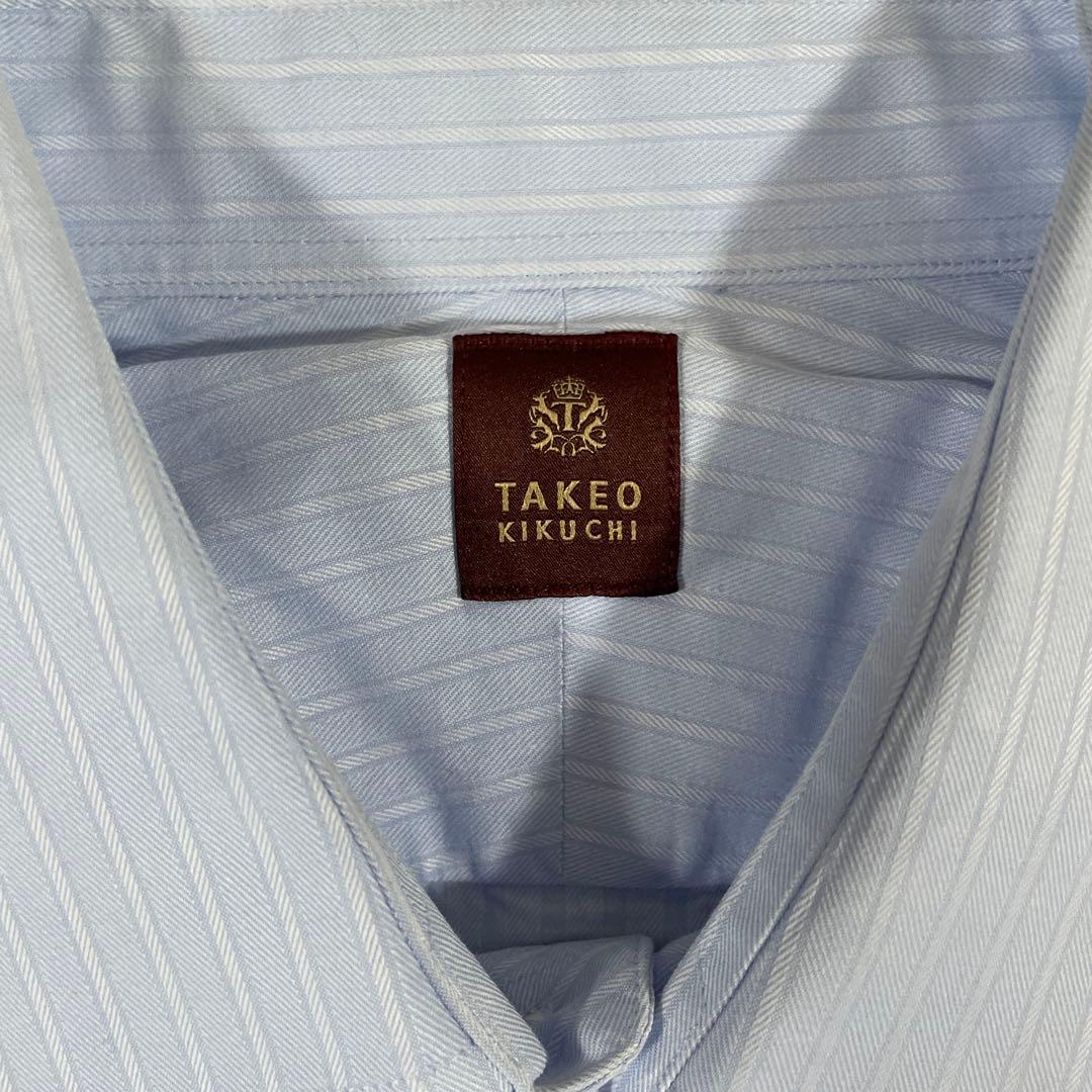 【美品】TAKEO KIKUCHI タケオキクチ 長袖シャツ ストライプ
