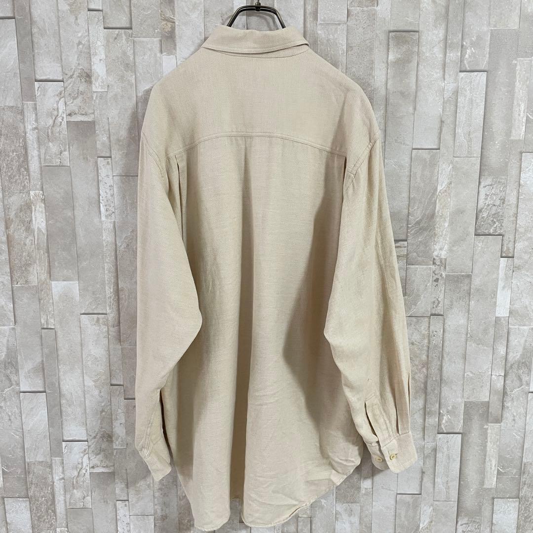 【美品】Christian Dior 長袖シャツ サイズL ベージュ