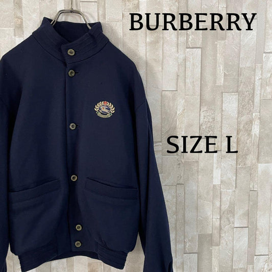 【希少】90s BURBERRYS ブルゾン タスマニア素材 エンブレム刺繍