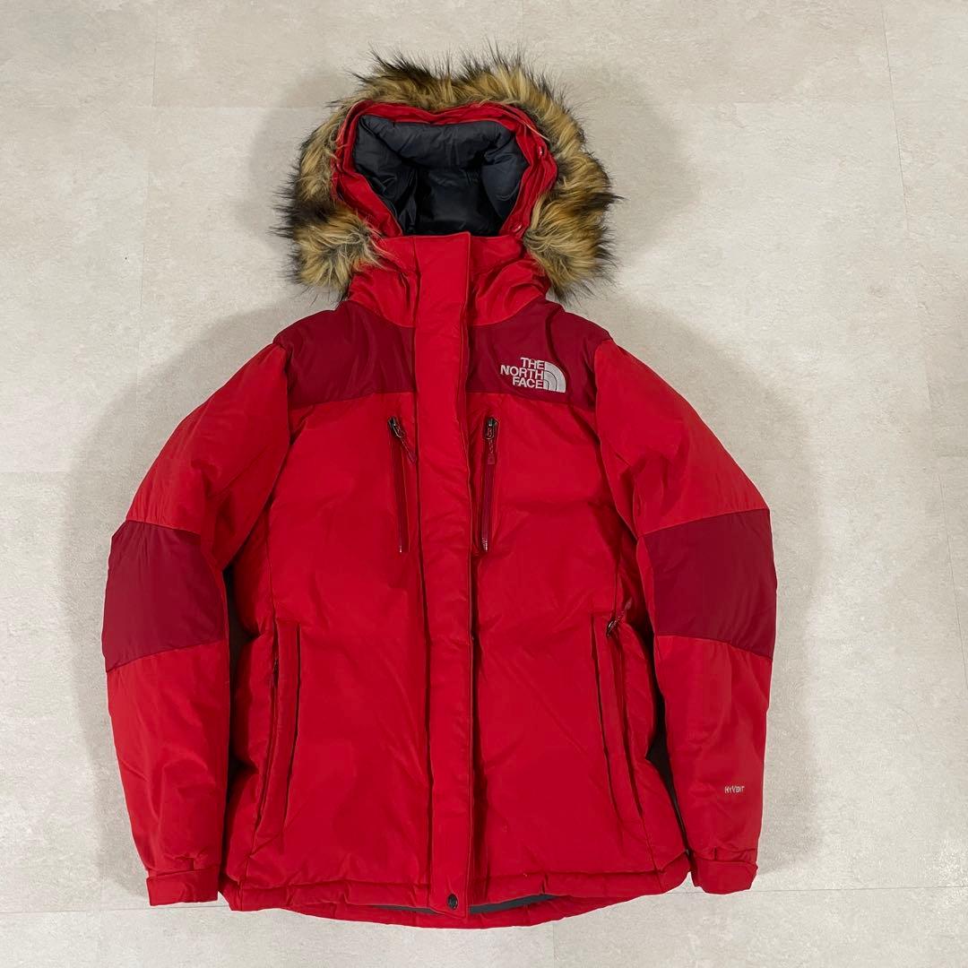 【美品】ザノースフェイス プリズムダウンジャケット HYVENT 赤色 L