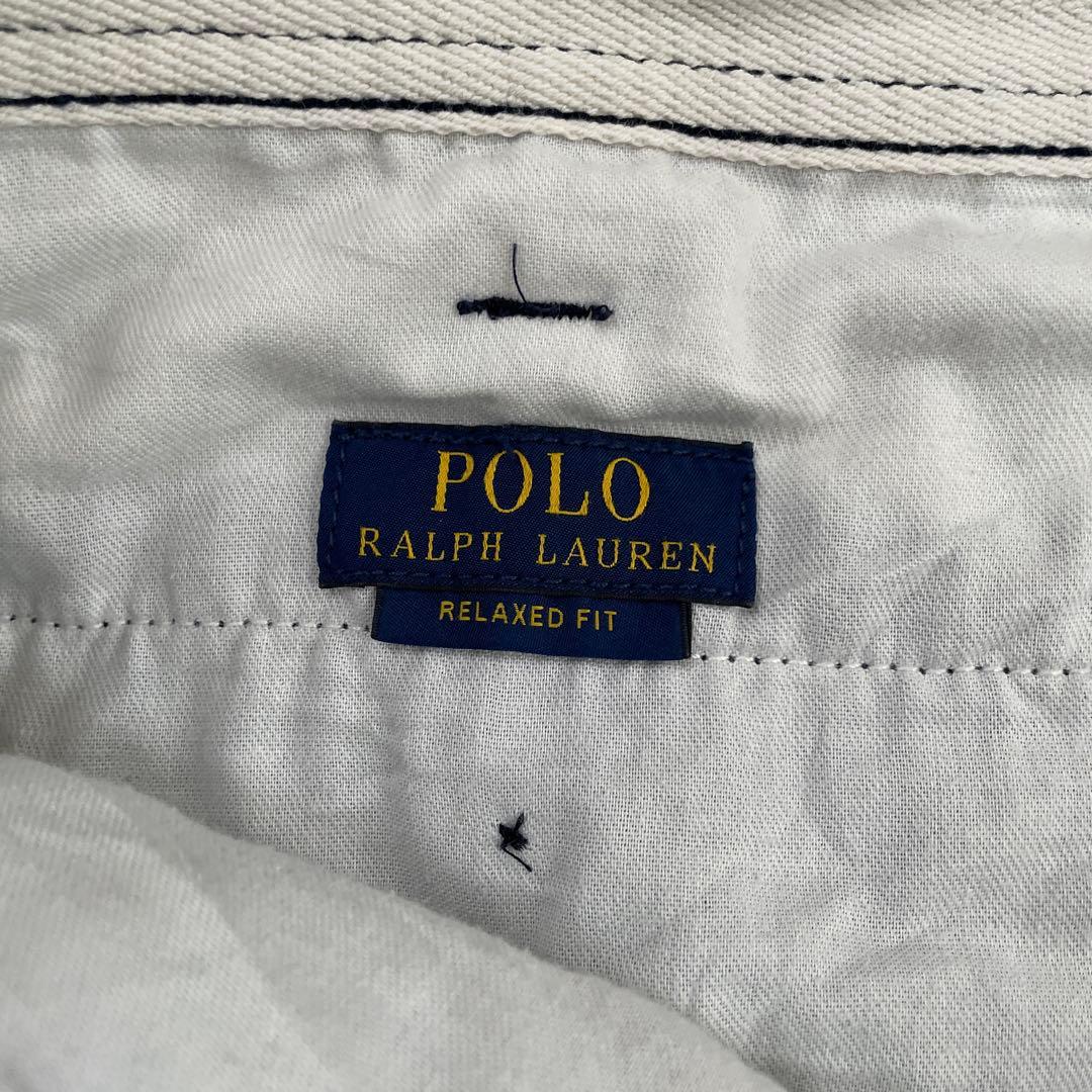【美品】POLO RALPH LAUREN ハーフパンツ サイズ38 ネイビー