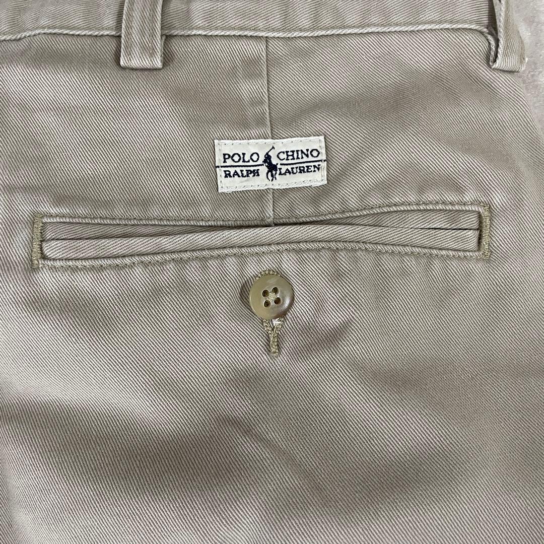 【美品】90s POLO RALPH LAUREN ハーフパンツ 36 ベージュ