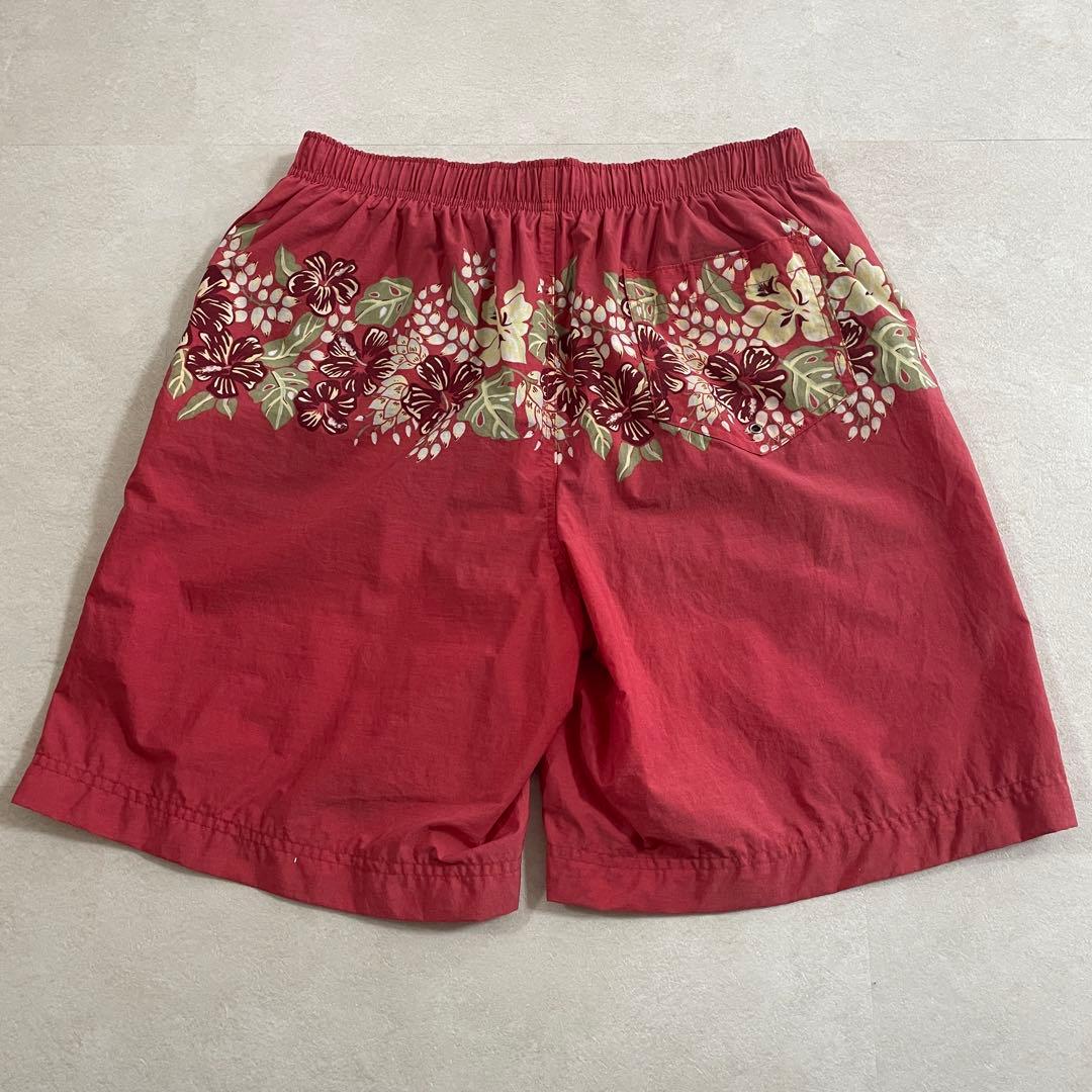 【美品】POLO RALPH LAUREN フラワー柄 レッド スイムショーツ