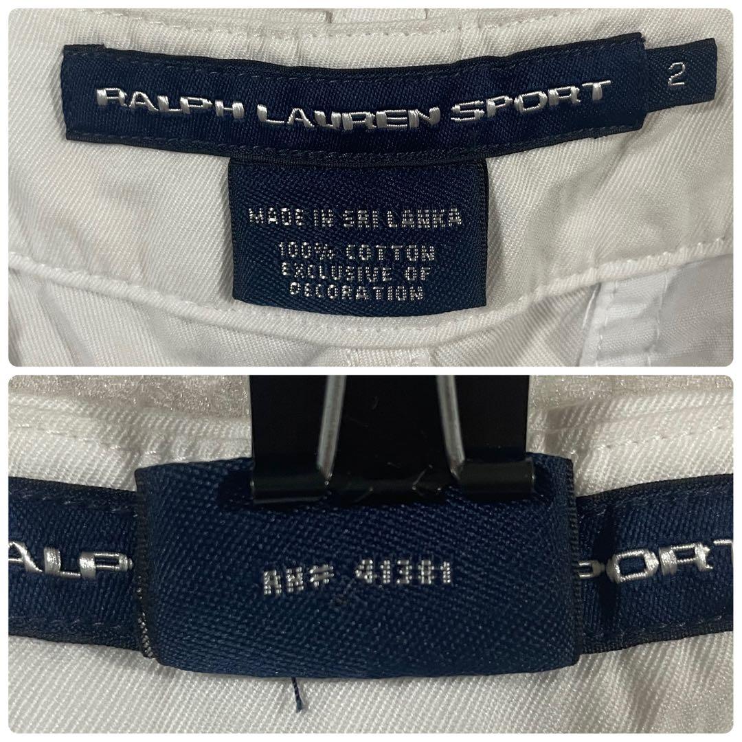 90s RALPH LAUREN SPORT ハーフパンツ ポニー刺繍 ホワイト