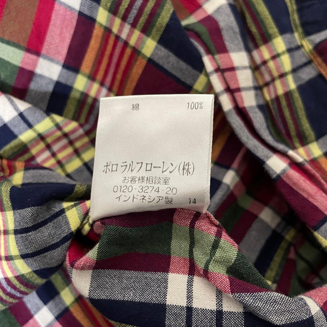 【美品】90s POLO RALPH LAUREN 長袖シャツ ポニー刺繍