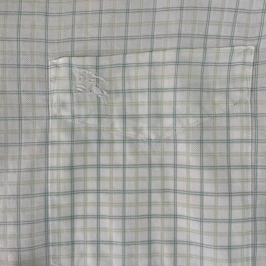 古着 BURBERRY LONDON 長袖シャツ 刺繍入り チェック柄