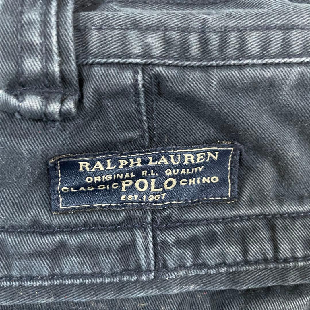 90s POLO RALPH LAUREN ハーフパンツ ネイビー サイズ40