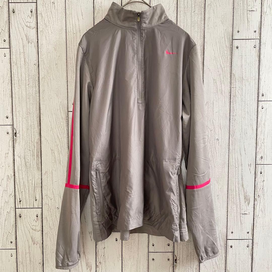 【美品】NIKEGOLF ゴルフウェア ナイロンジャケット グレー Mサイズ