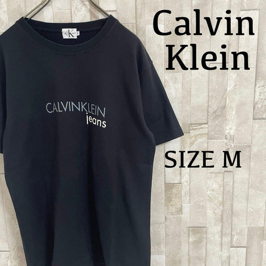 【美品】Calvin Klein jeans ブラック 半袖Tシャツ M