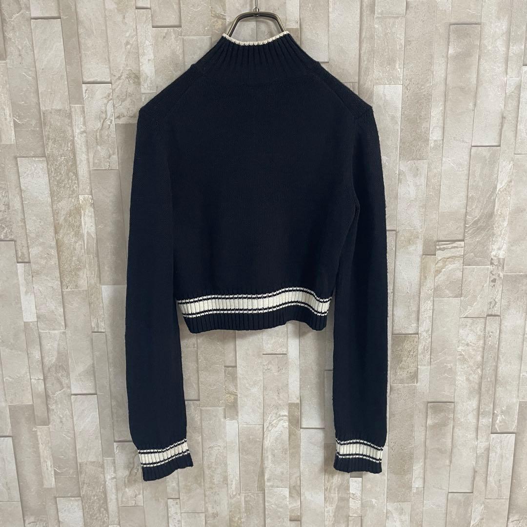 【美品】BURBERRY LONDON ブルーレーベル 長袖ニット ロゴ刺繍