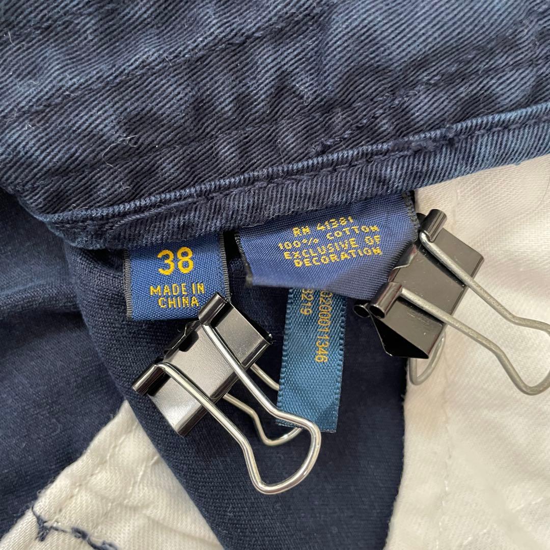 【美品】POLO RALPH LAUREN ハーフパンツ サイズ38 ネイビー