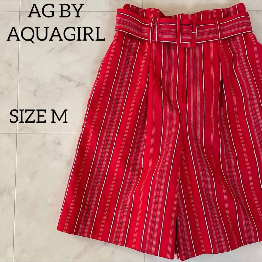 【新品未使用タグ付】AG BY AQUAGIRL ハーフパンツ ストライプ柄