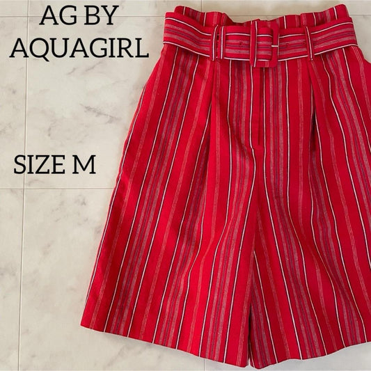 【新品未使用タグ付】AG BY AQUAGIRL ハーフパンツ ストライプ柄
