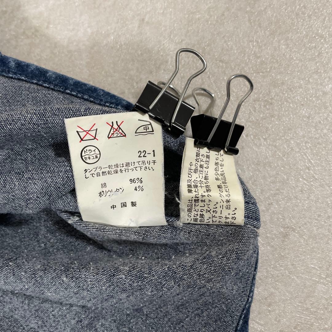 【美品】90s POLO RALPH LAUREN 半袖デニムシャツ ポニー刺繍