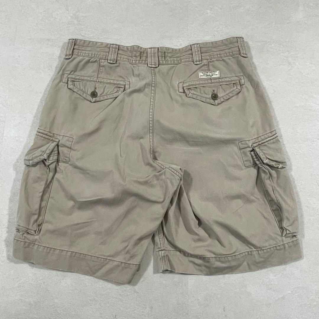 90s POLO RALPH LAUREN ハーフパンツ ベージュ 36サイズ